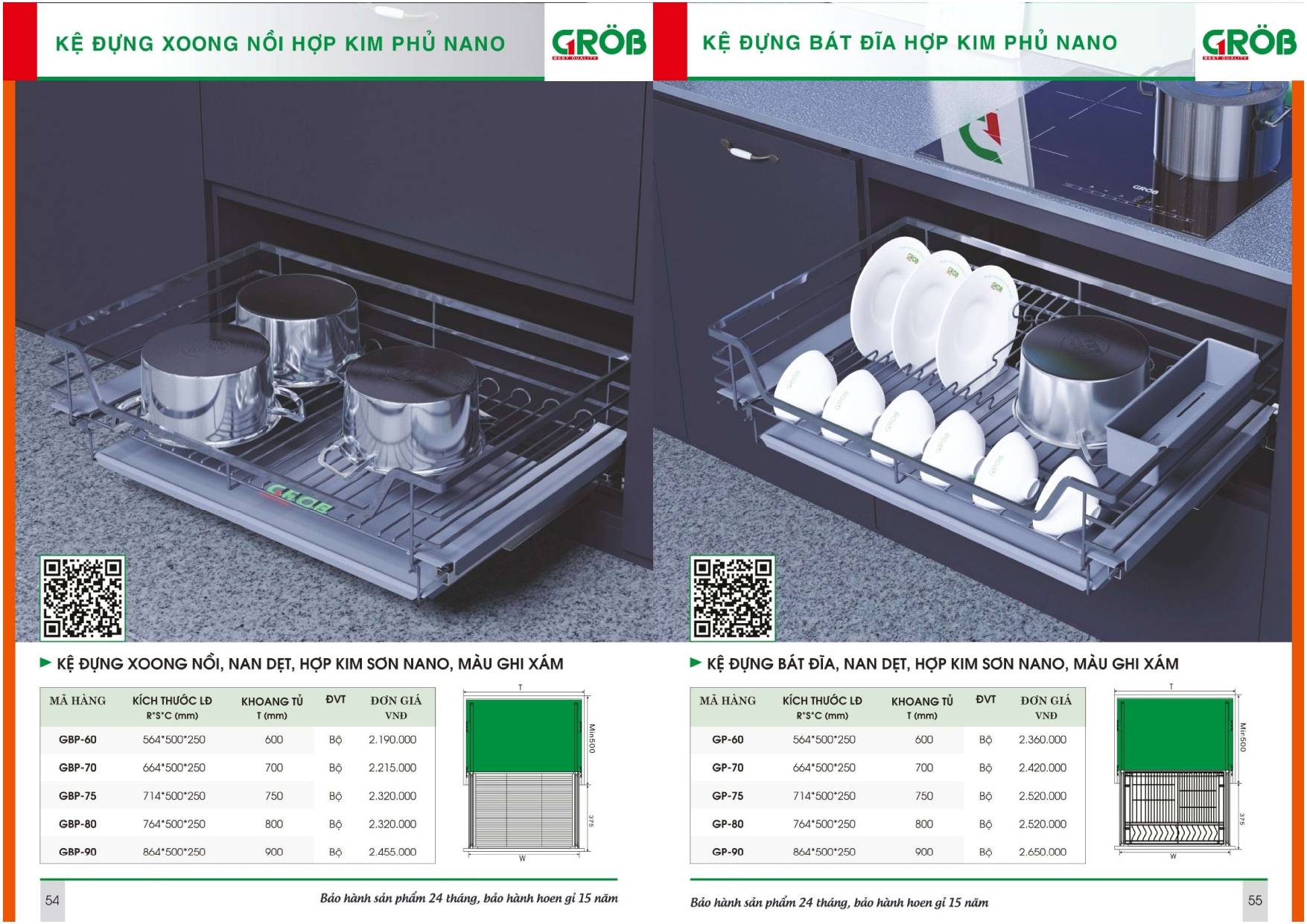 Thiết bị nhà bếp GROB Catalogue và Bảng giá mới nhất /Page 27